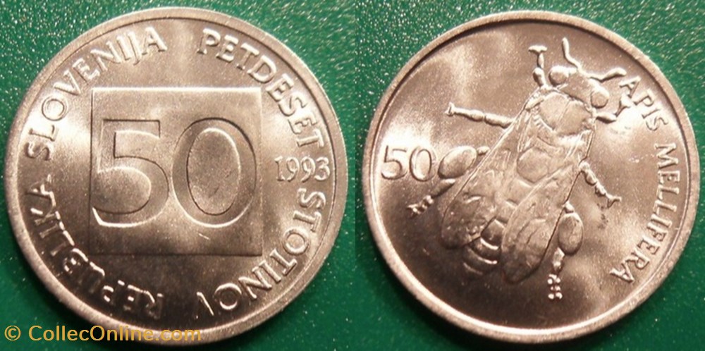 50 Stotinov 1993 monnaie monde slovenie 50 stotinov 1993
