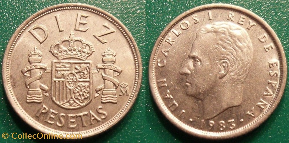 monnaie monde espagne 10 pesetas 1983