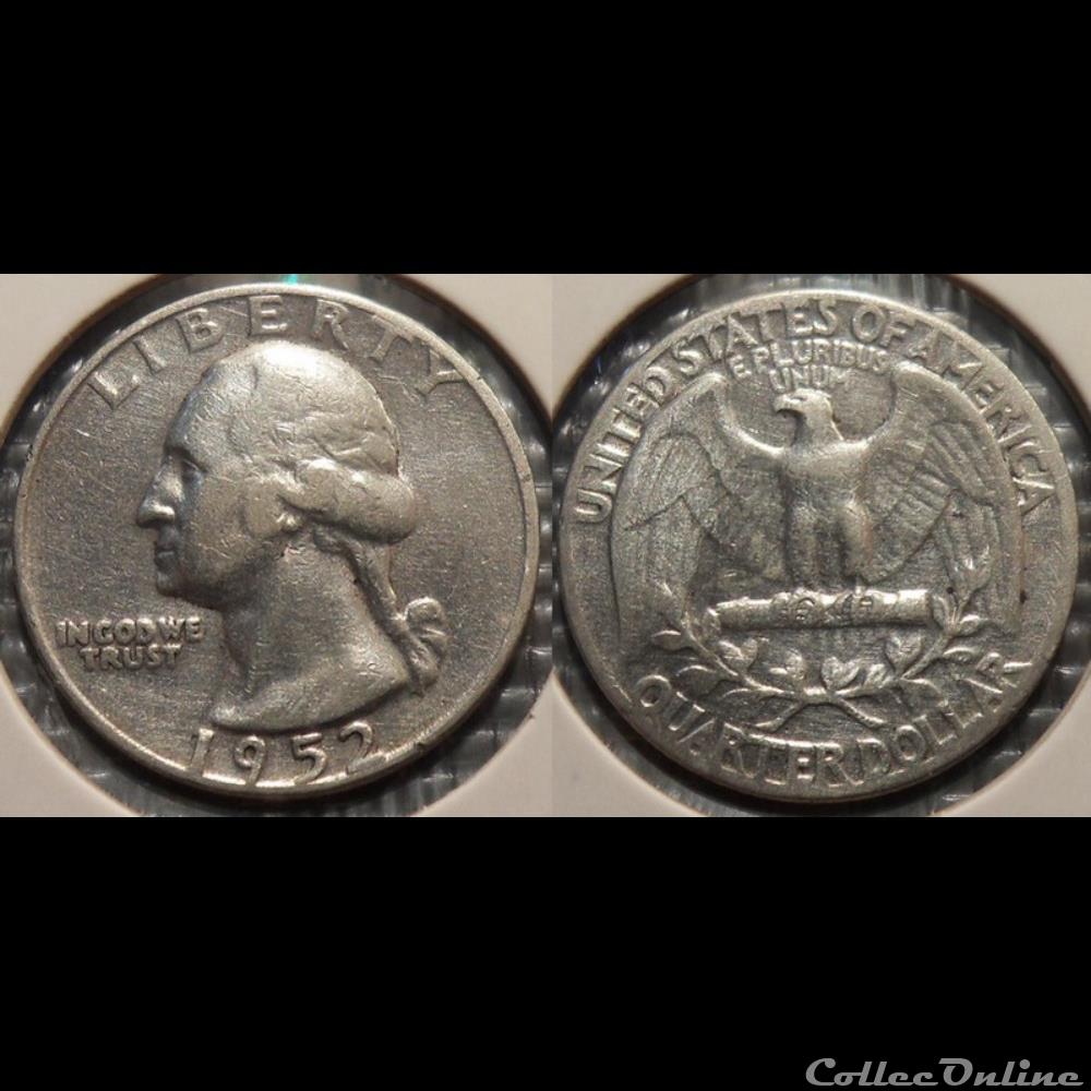 monnaie france moderne usa 1 4 dollar 1952