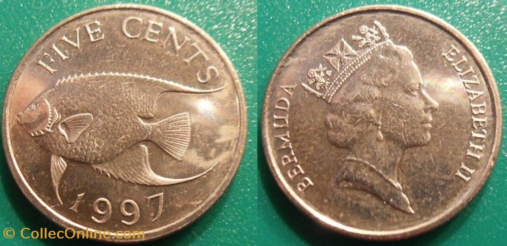 5 Cents 1997 monnaie monde bermude 5 cents 1997