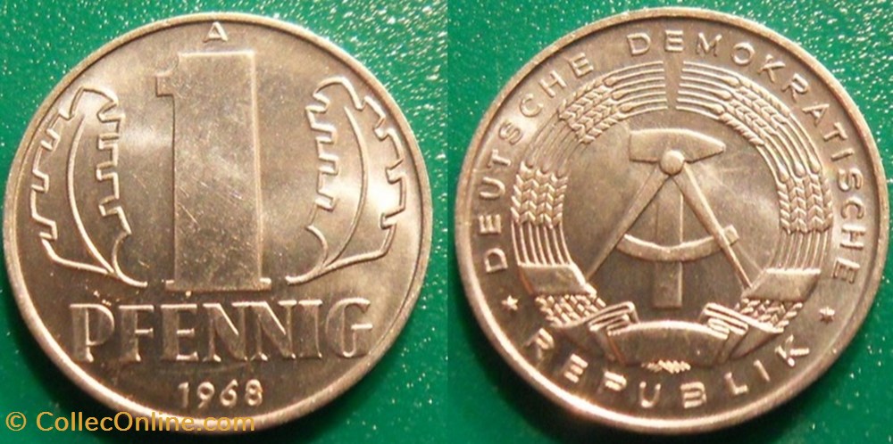 monnaie monde allemagne 1 pfennig 1968