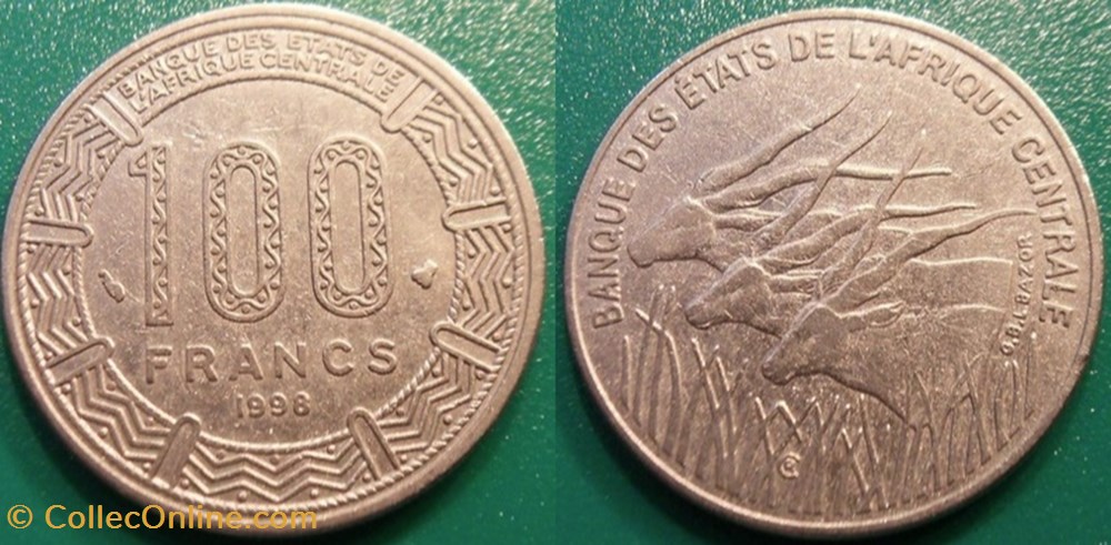 100 Francs 1998 monnaie monde afrique centrale 100 francs 1998