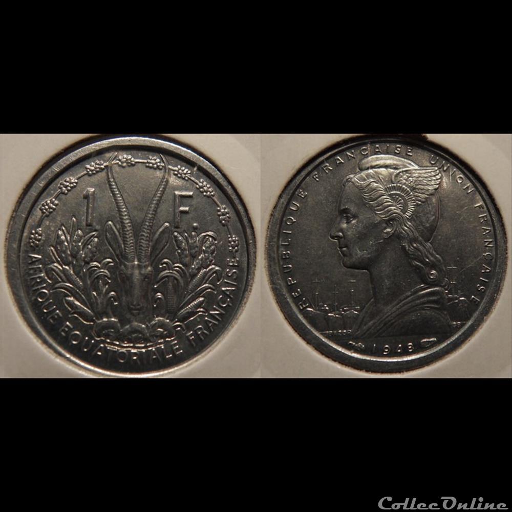 Afrique Equatoriale Française - Union Française 1 Franc 1948 monnaie france colony afrique equatoriale francaise union francaise 1 franc 1948