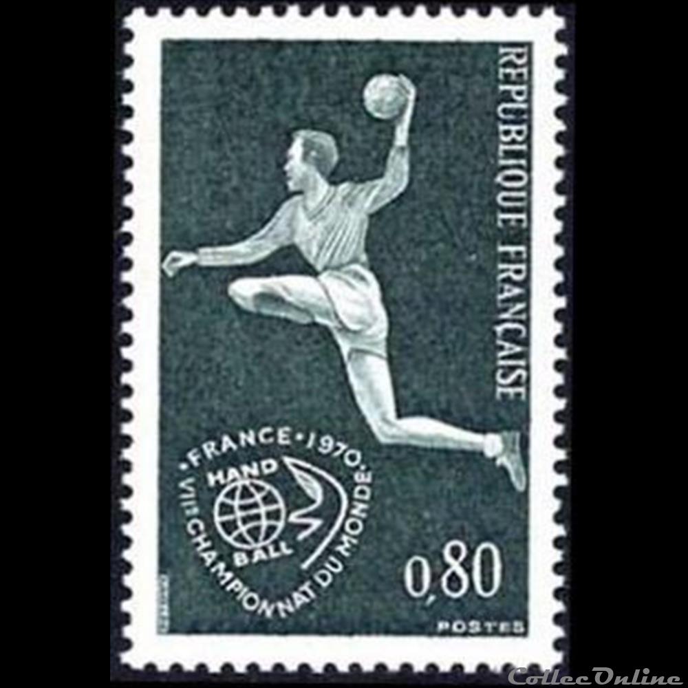 1970 Championnats du monde hand ball France timbre assignat 1970 championnats du monde hand ball france