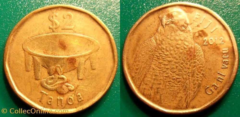 2 Dollars 2012 monnaie monde ile fidji 2 dollars 2012
