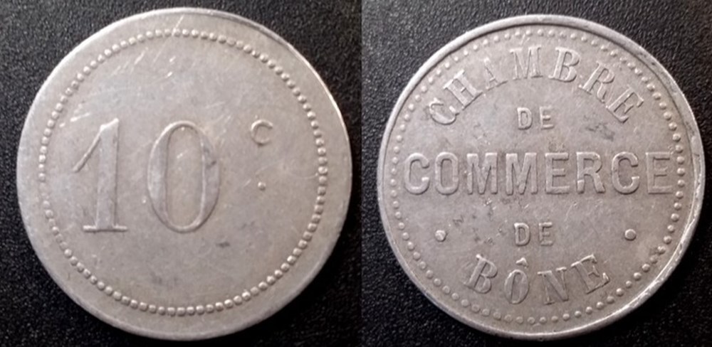 Algérie Bône 10 Centimes Chambre de Commerce 1915 monnaies colonies francaises algerie bone 10 centimes chambre de commerce 1915