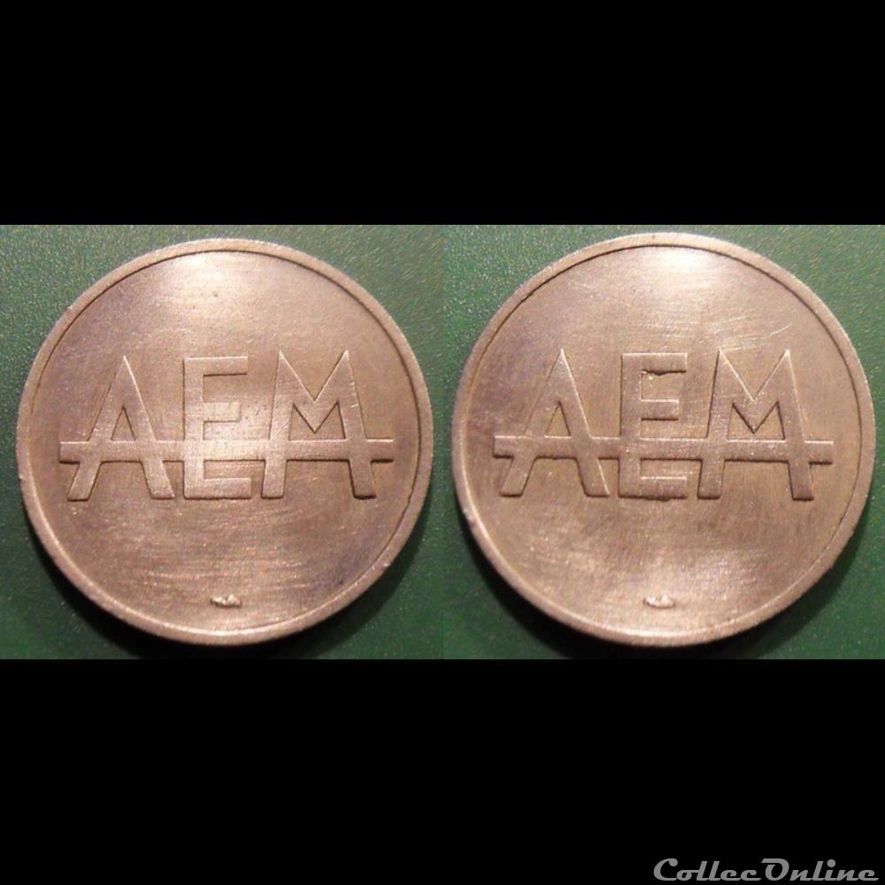 b- Jeton AEM monnaies paranumismatique jetons poids b jeton aem