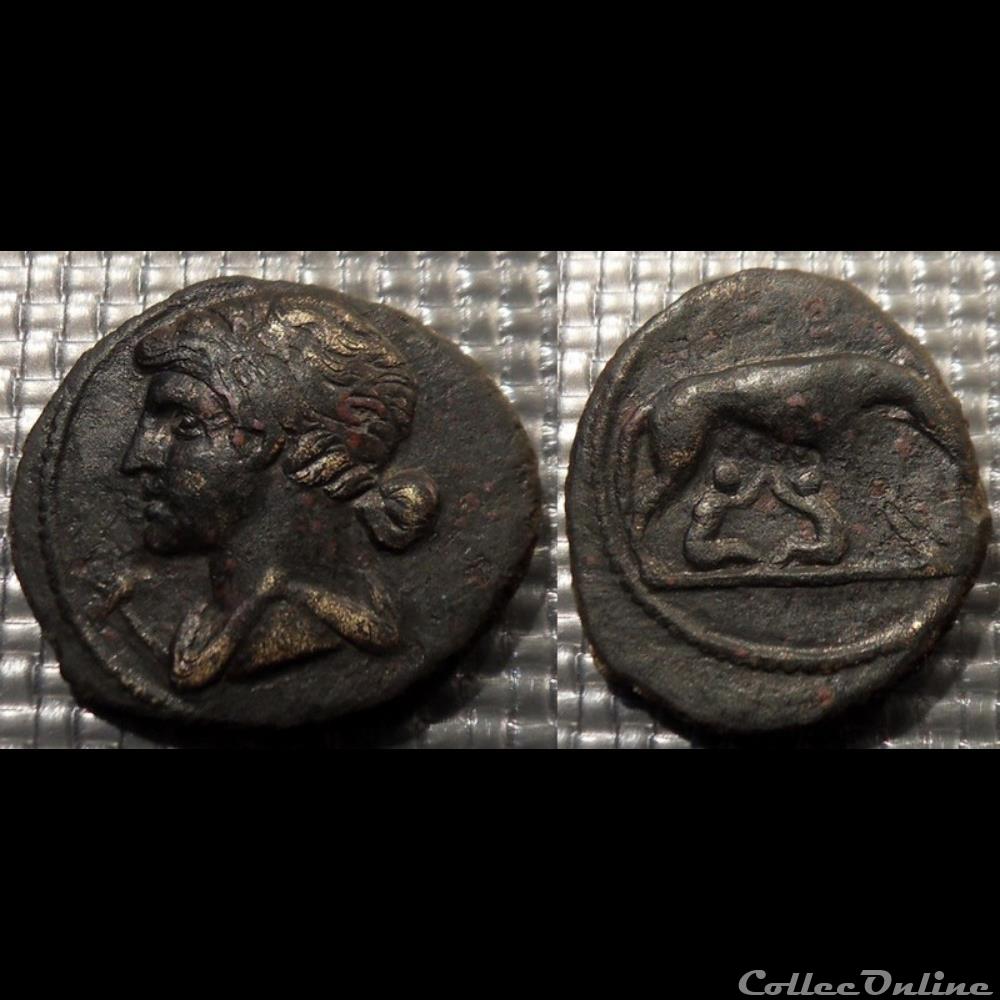 A01 Louve origine indéterminée bronze 23mm 6.14g monnaie antique romaine a01 louve origine indeterminee bronze 23mm 6 14g