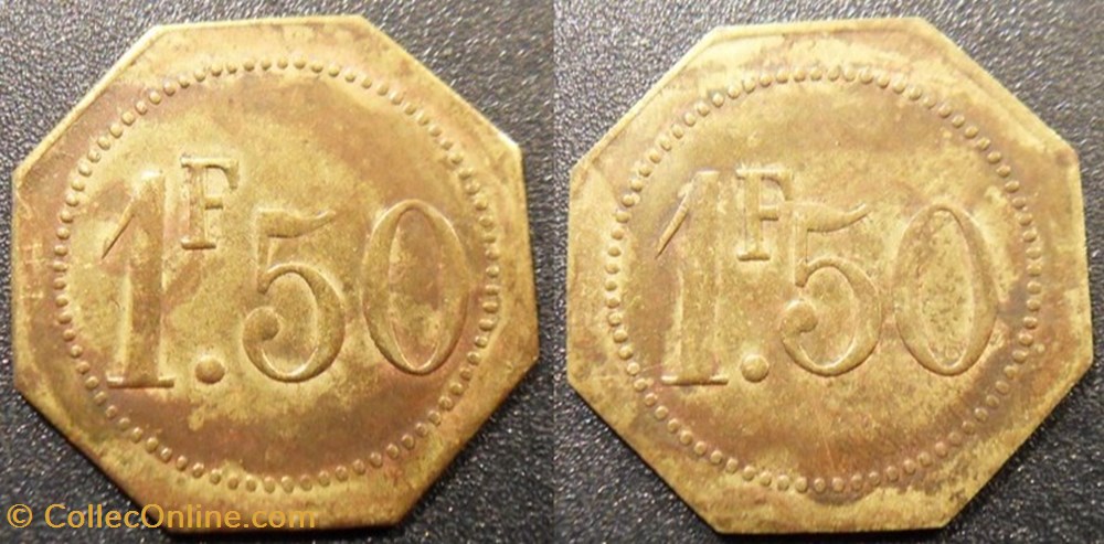 i- Jeton anonyme 1F.50 monnaies paranumismatique jetons poids i jeton anonyme 1f 50