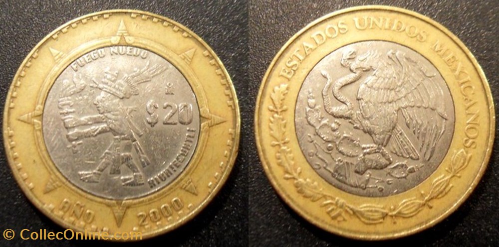 monnaies monde mexique 20 pesos 2000