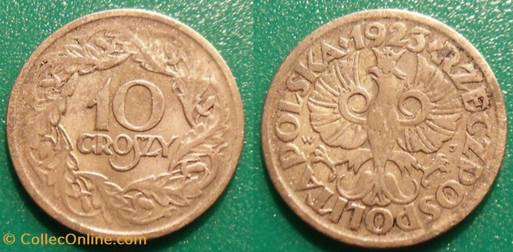 10 Groszy 1923 monnaie monde pologne 10 groszy 1923
