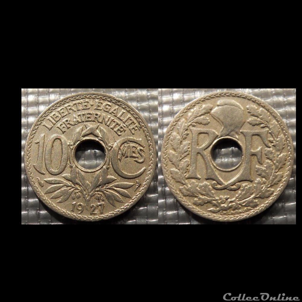 Dc 10 centimes EM Lindauer 1927 21mm 4g monnaie france moderne dc 10 centimes em lindauer 1927 21mm 4g