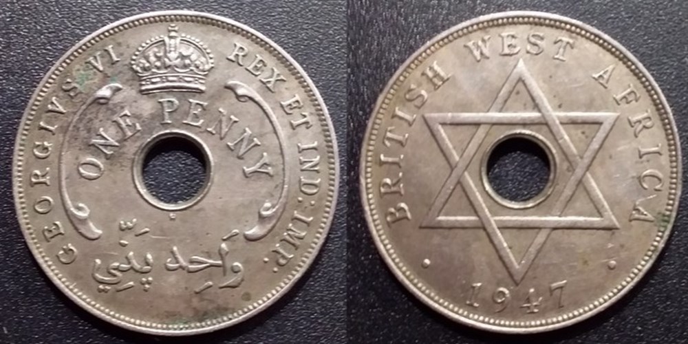 British West Africa One Penny 1947 monnaies monde british west africa one penny 1947