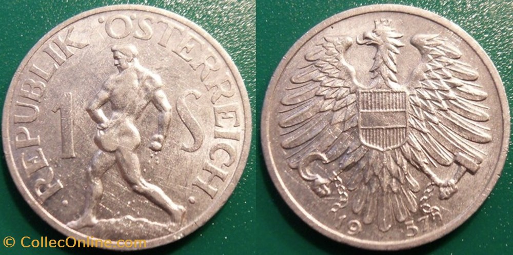 1 Schilling 1957 monnaie monde autriche 1 schilling 1957