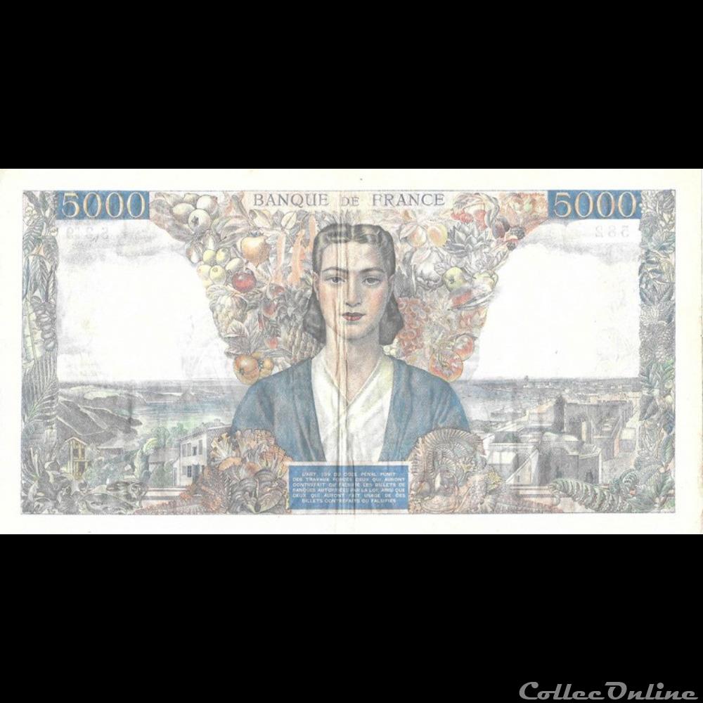billet france banque de xxe 5000 francs union francaise