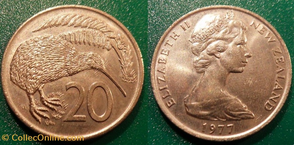 20 Cents 1977 monnaies monde nouvelle zelande 20 cents 1977