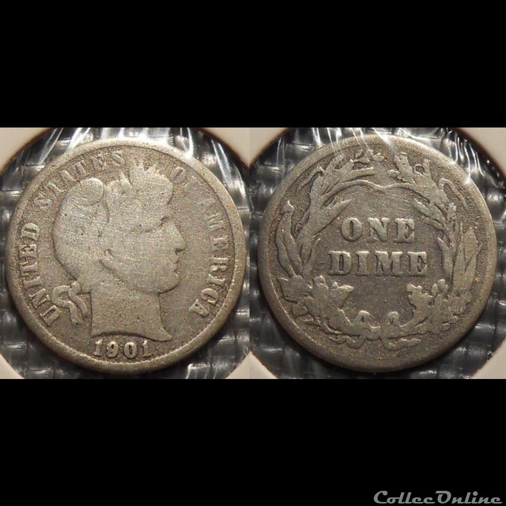 monnaie france colony usa one dime 1901
