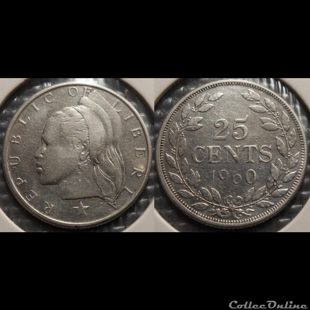 monnaie jeton mereaux moderne liberia 25 cents 1960