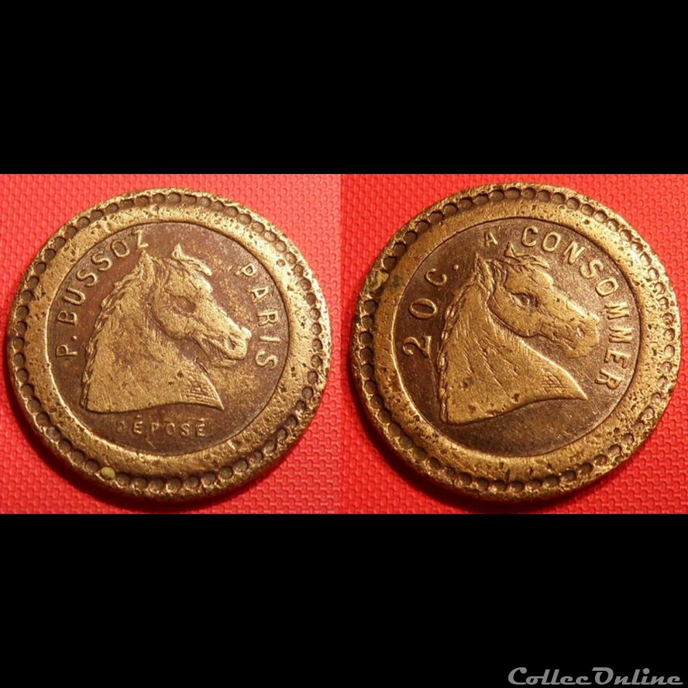 monnaies paranumismatique jetons poids fb bussoz jeton a consommer 20 c