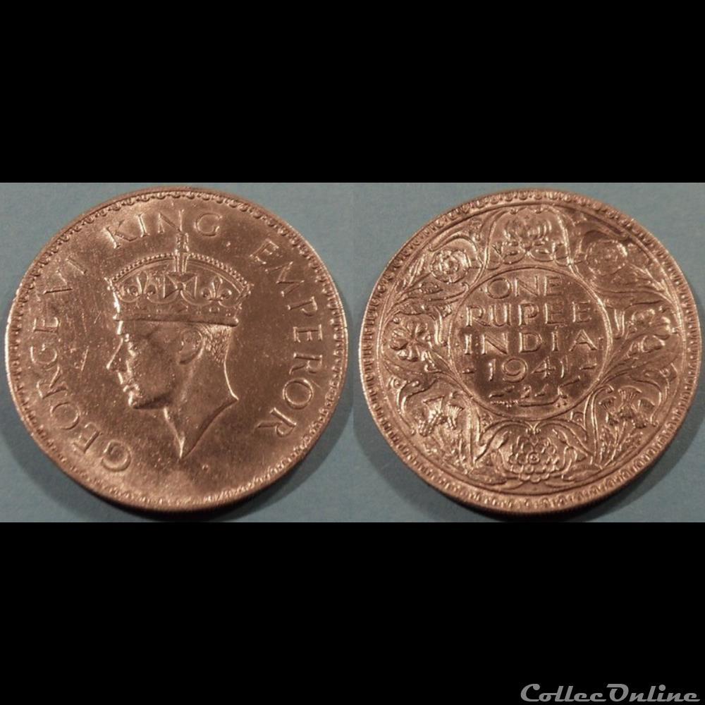 Indes Britannique 1 Rupee 1941 monnaie france moderne indes britannique 1 rupee 1941