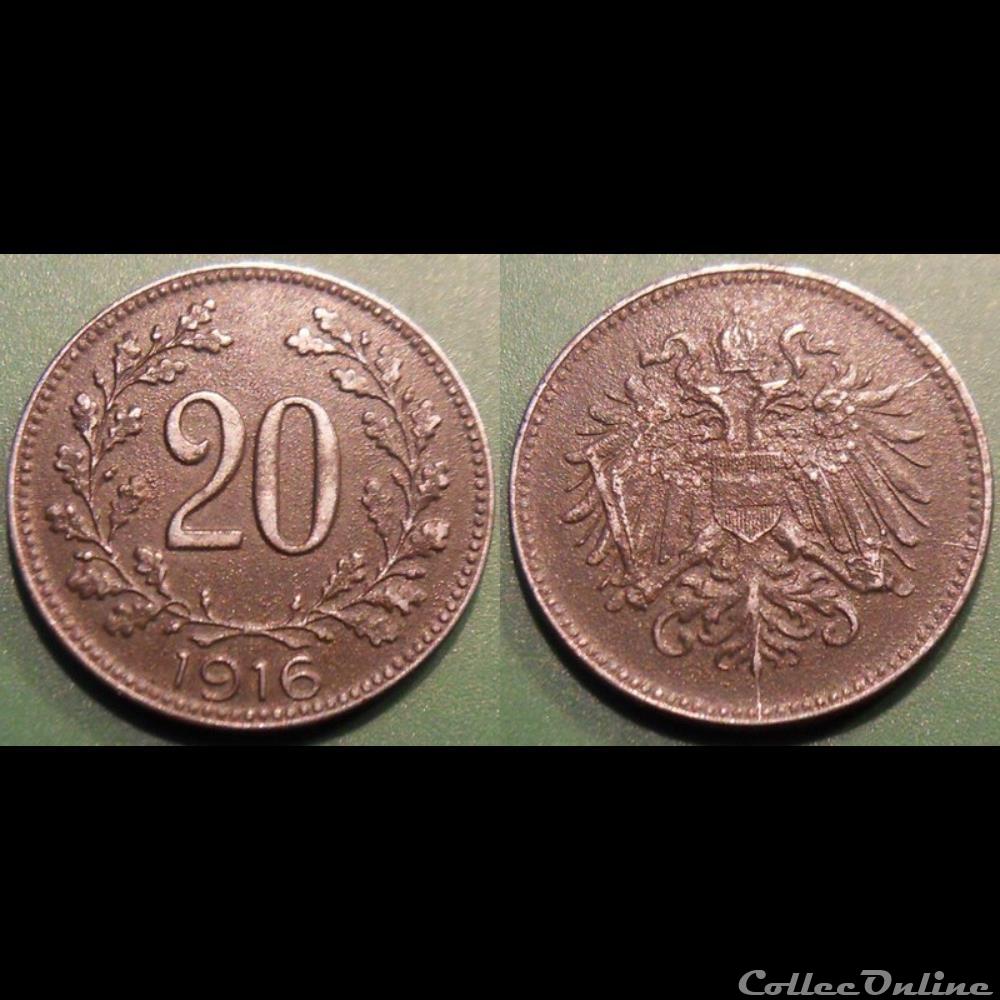 Autriche 20 Heller 1916 monnaie monde autriche 20 heller 1916