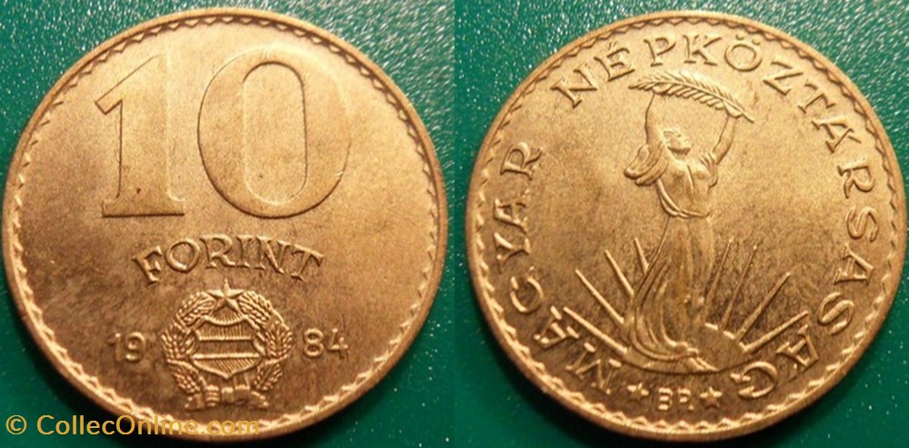 10 Forint 1984 monnaie monde hongrie 10 forint 1984