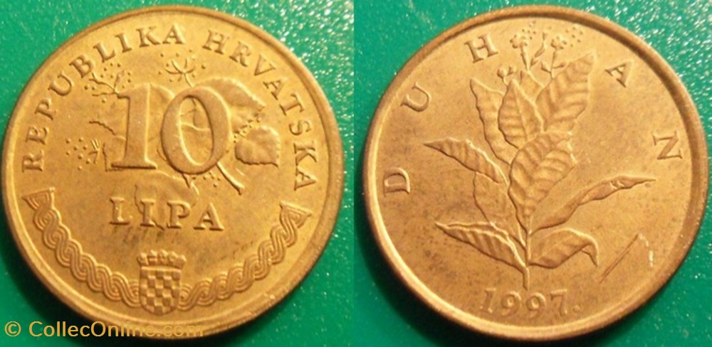 10 Lipa 1997 monnaie monde croatie 10 lipa 1997