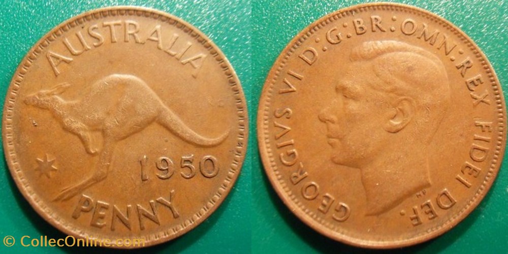 1 Penny 1950 monnaies monde australie 1 penny 1950