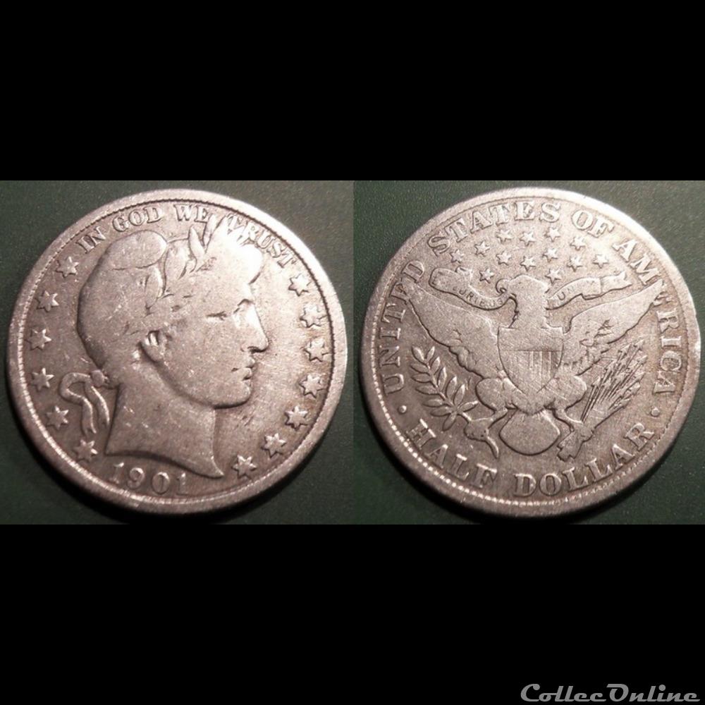 monnaie france colony usa 1 2 dollar 1901