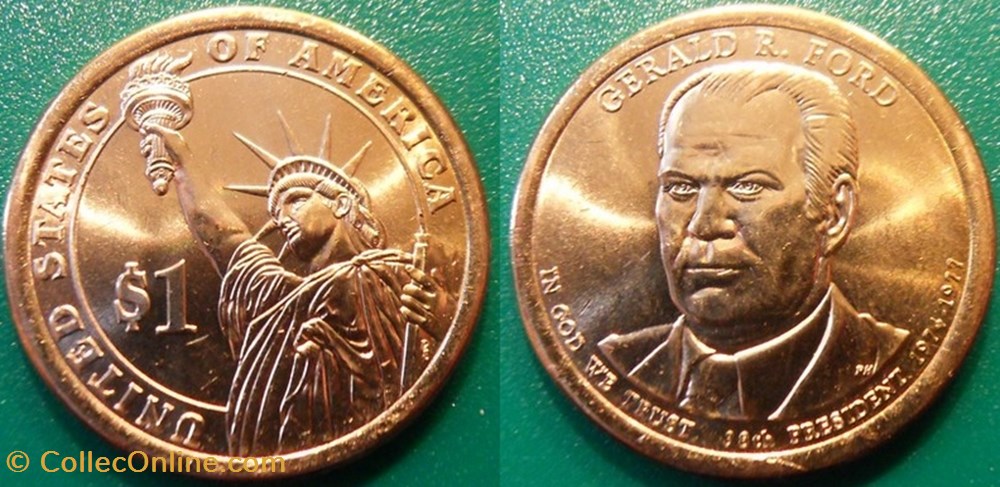 1 dollar Presidents: 1974-1977 Gerald R. Ford monnaie monde etat uni 1 dollar presidents 1974 1977 gerald r ford
