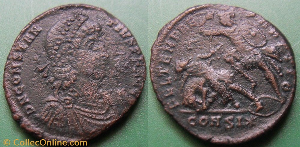 monnaie antique av jc ap romaine republicaine imperiale g le bas empire constance ii maiorina