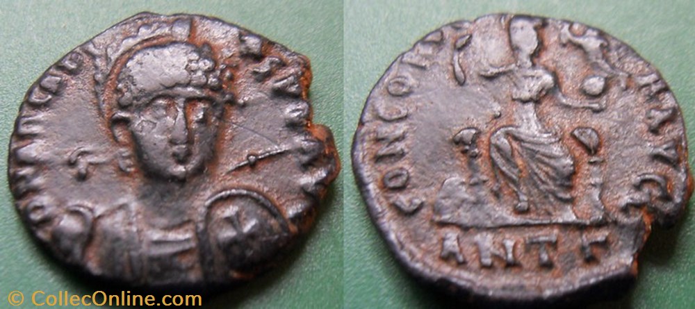 G- Le Bas Empire Arcadius Nummus monnaie antique av jc ap romaine republicaine imperiale g le bas empire arcadius nummus