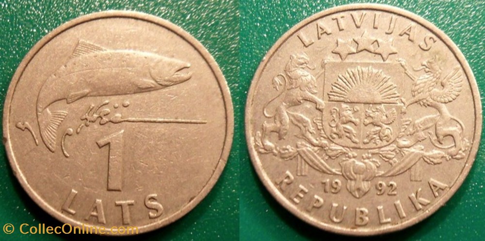 1 Lats 1992 monnaie monde lettonie 1 lats 1992