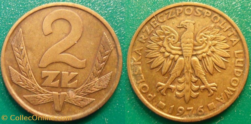 2 Zlote 1976 monnaie monde pologne 2 zlote 1976