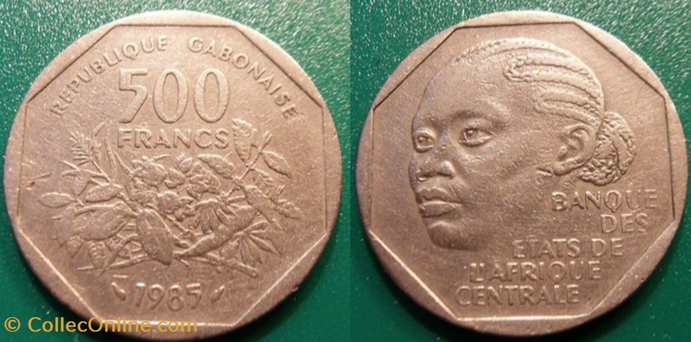 500 Francs 1985 monnaie monde gabon 500 francs 1985