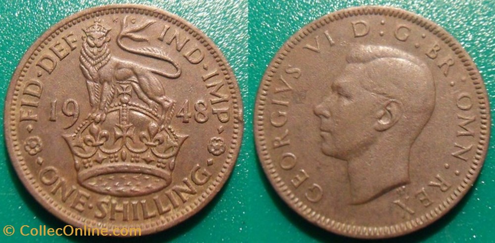 1 Shilling 1948 Cimier de l'Angleterre monnaie monde royaume uni 1 shilling 1948 cimier de angleterre