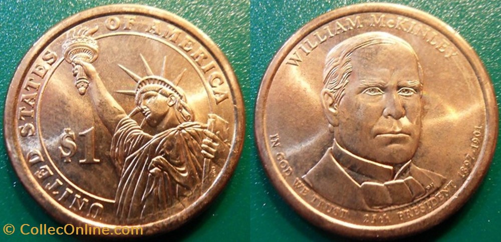 1 dollar Presidents: 1897-1901 William Mc Kinley monnaie monde etat uni 1 dollar presidents 1897 1901 william mc kinley