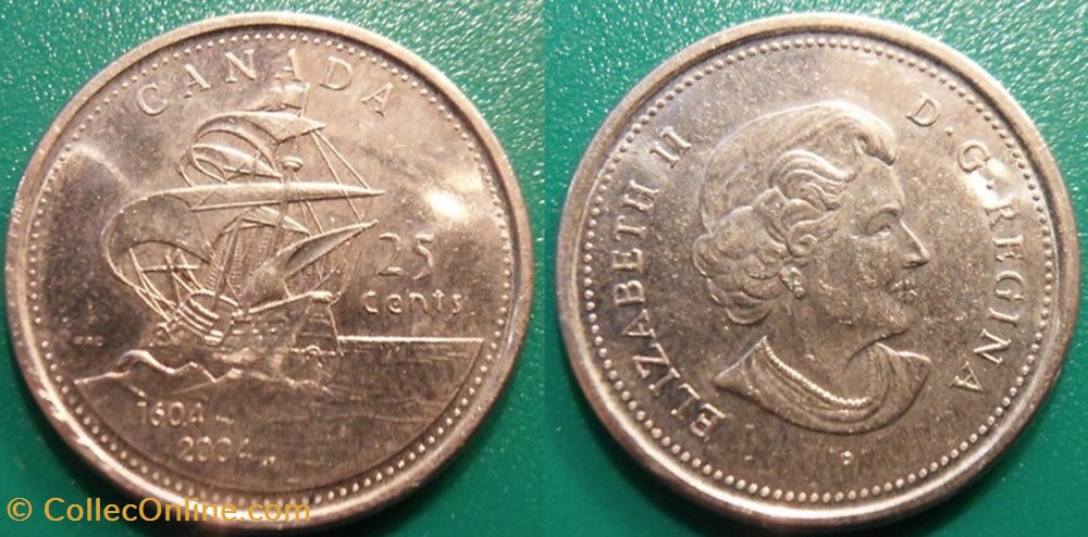25 Cents 2004 monnaie monde canadum 25 cents 2004