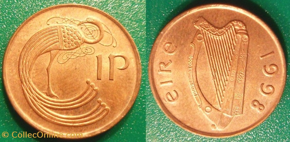1 Penny 1998 magnétique monnaie monde irlande 1 penny 1998 magnetique