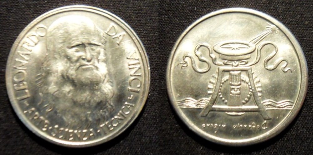 monnaies paranumismatique jetons poids e j etr italie leonardo da vinci