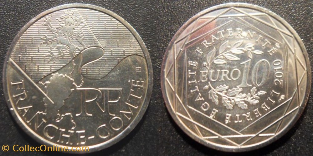 monnaies monde france 10 euros des regions 2010 1er type franche comte