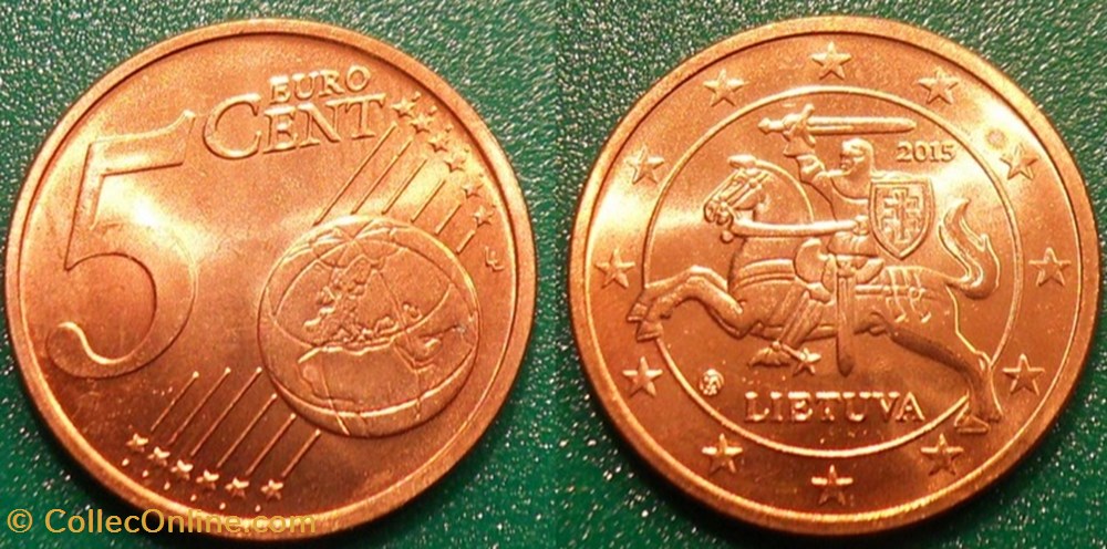 5 Cent euro 2015 monnaies monde lituanie 5 cent euro 2015