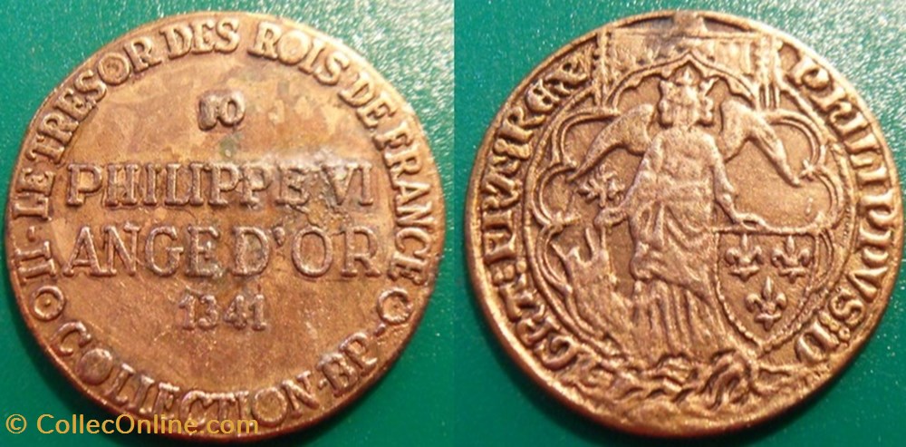 s- jeton BP Le Trésor des Rois de France n° 10 PHILIPPE VI Ange d'Or 1341 monnaies paranumismatique jetons poids s jeton bp le tresor des rois de france n 10 philippe vi ange or 1341