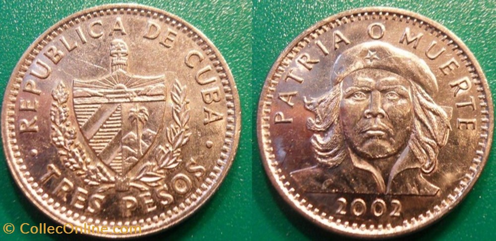 3 Pesos 2002 monnaie monde cuba 3 pesos 2002