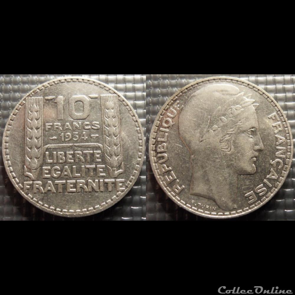 La 10 francs Turin 1934 28mm 10g monnaie france moderne la 10 francs turin 1934 28mm 10g