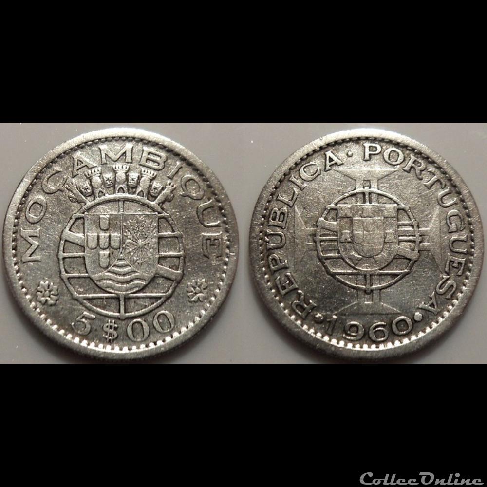 Mozambique 5 Escudos 1960 monnaie france moderne mozambique 5 escudos 1960