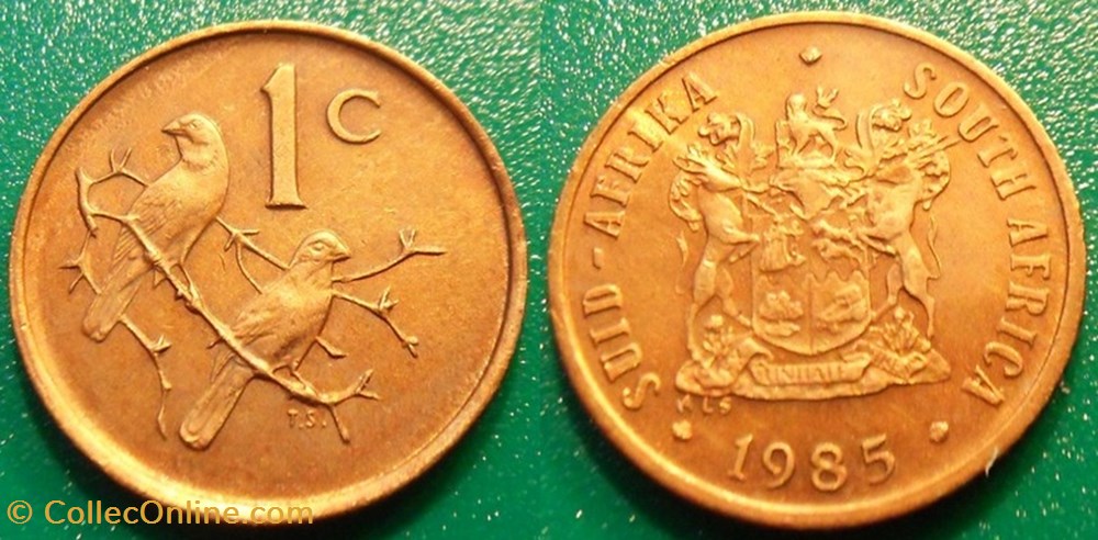1 Cent 1985 monnaie monde afrique du sud 1 cent 1985