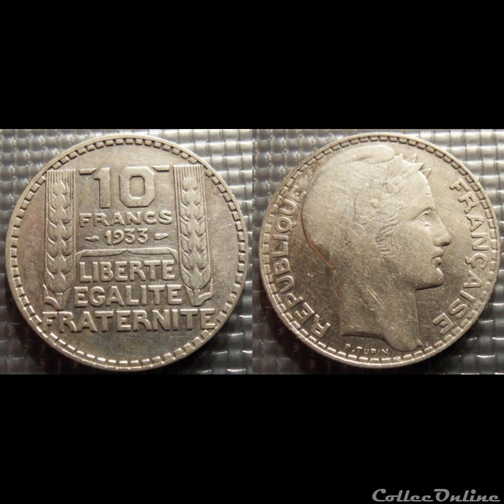 La 10 francs Turin 1933 28mm 10g monnaie france moderne la 10 francs turin 1933 28mm 10g