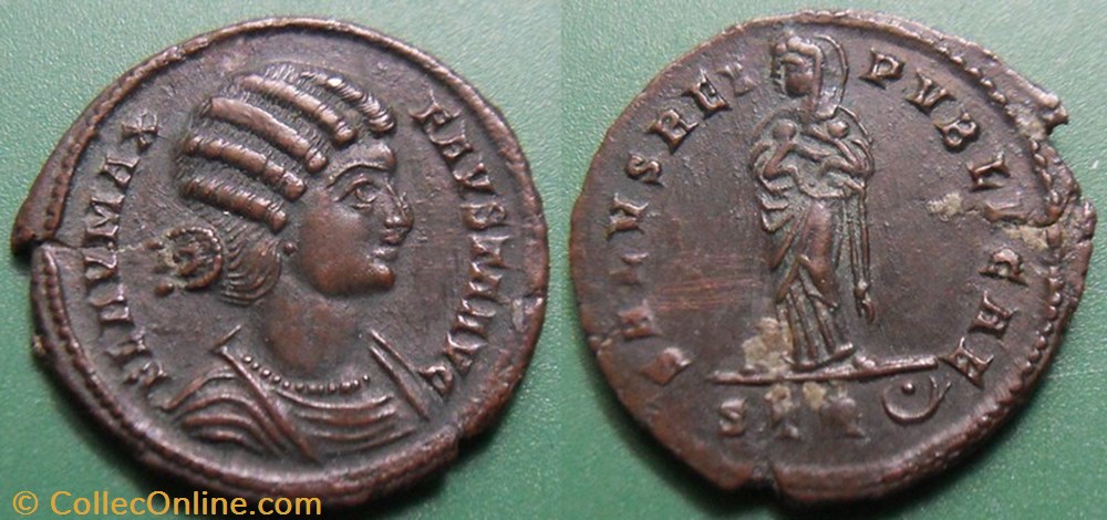 G- Le Bas Empire Fausta Centénionalis monnaie antique av jc ap romaine republicaine imperiale g le bas empire fausta centenionalis