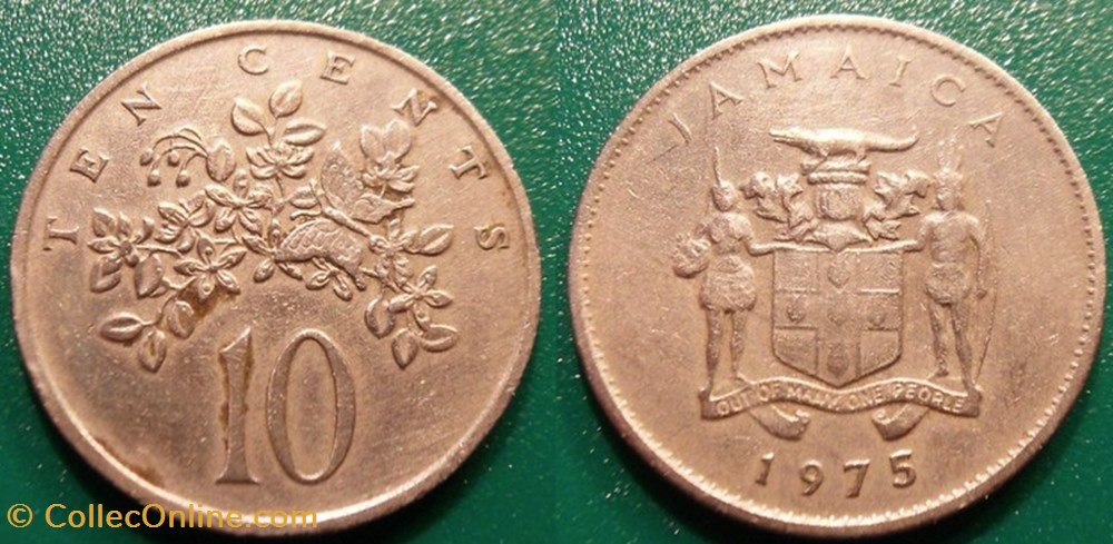 10 Cents 1975 monnaie monde jamaique 10 cents 1975